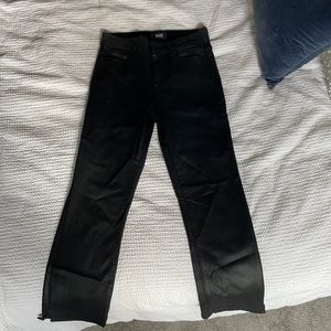 PAIGE Cindy leather coated black Pants